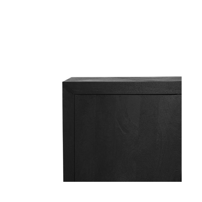 Highboard Brussel schwarz 4-türig – Verzonken in een kader