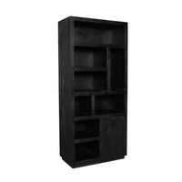 Boekenkast Brussel zwart mangohout 90 cm