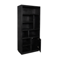 Boekenkast Brussel zwart mangohout 90 cm