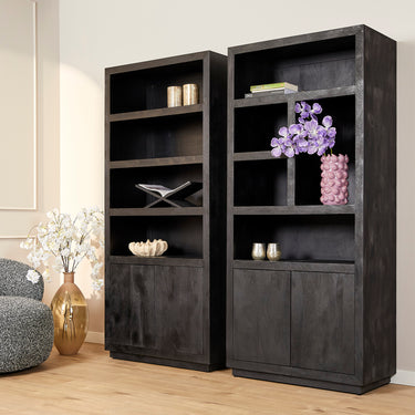 Boekenkast Brussel Zwart | 90 cm