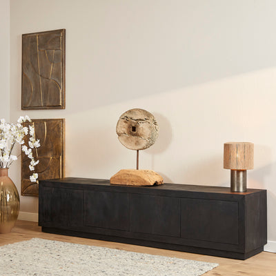 TV-meubel Brussel Zwart | 200 cm