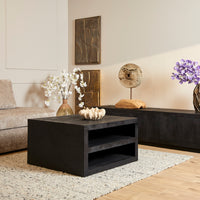 Salontafel Brussel zwart | 80x80 cm - Mooier Thuis