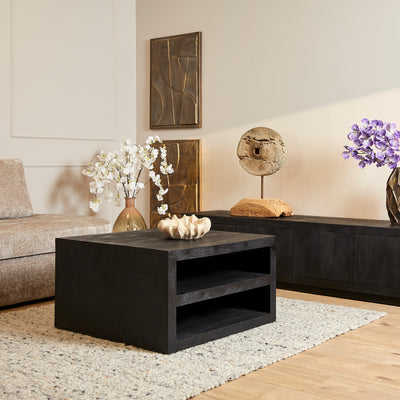 Salontafel Brussel zwart | 80x80 cm