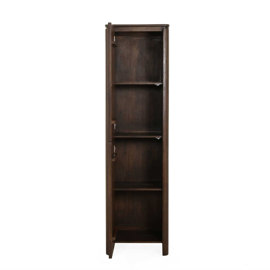 Kabinettschrank Dallas - Mangoholz braun 55 cm – Vier vakken achter de deuren