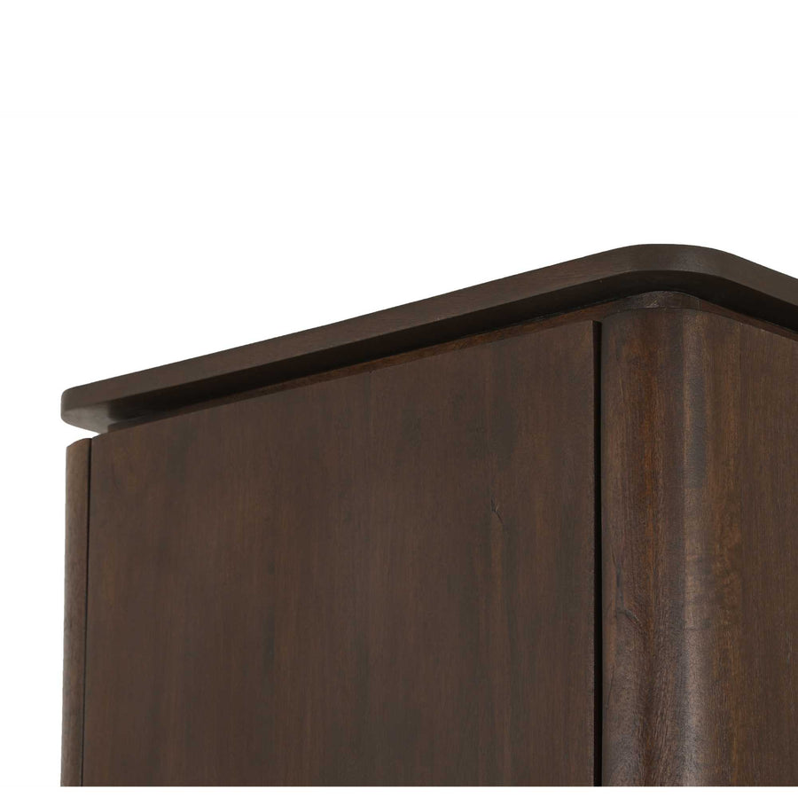 Kabinettschrank Dallas - Mangoholz braun 55 cm – Zacht afgeronde hoeken
