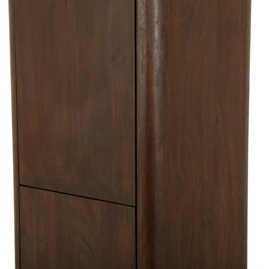 Kabinettschrank Dallas - Mangoholz braun 55 cm – Naad tussen de deuren