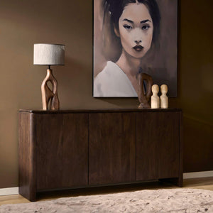Highboard Dallas - Mangoholz braun 165 cm