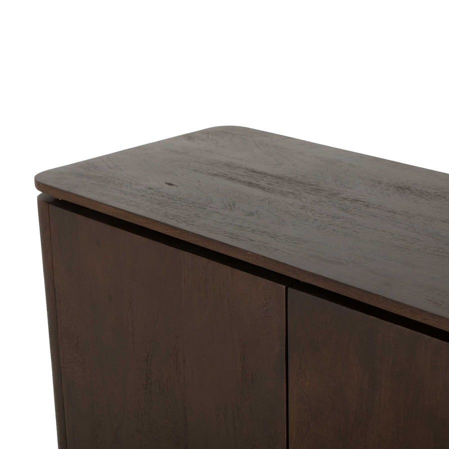 Sideboard Dallas - Mango massiv braun 210 cm – Afgeronde hoeken