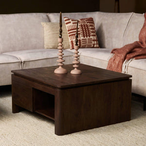 Couchtisch Dallas - Mangoholz braun 80 cm