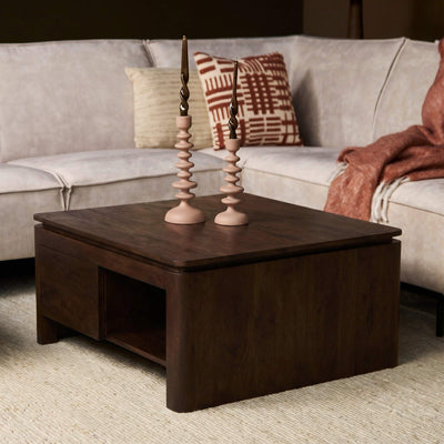 Coffee table Dallas - mango wood brown 80 cm