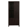 Vakkenkast Dallas links bruin mangohout 90 cm - 90 x 45 x 200 cm - Mooier Thuis