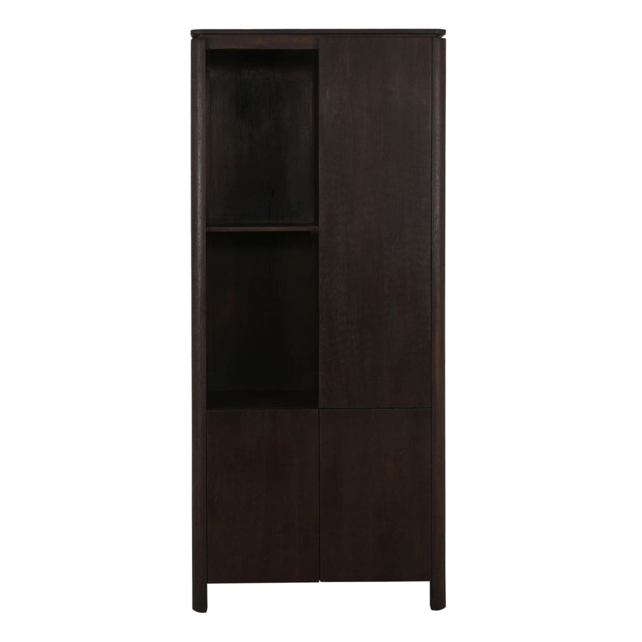 Bookcase Dallas left brown mango wood 90 cm – Twee open vakken links