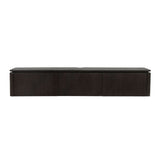 Zwevend tv-meubel Dallas bruin mangohout 165 cm zwevende tv-meubel - 165 x 35 x 30 cm - Mooier Thuis
