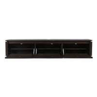 Zwevend tv-meubel Dallas bruin mangohout 165 cm