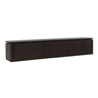 Zwevend tv-meubel Dallas bruin mangohout 165 cm
