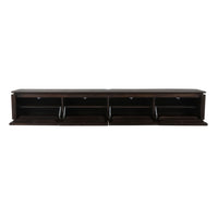 Zwevend tv-meubel Dallas bruin mangohout 210 cm