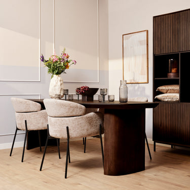 Mangohout eettafel Maré | Bruin | 240 cm