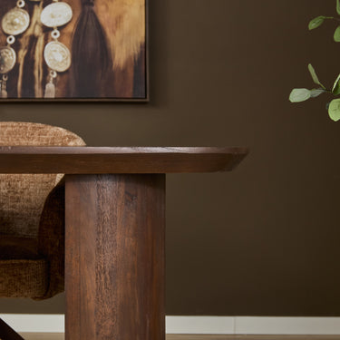 Mangohout eettafel Maré | Bruin | 200 cm