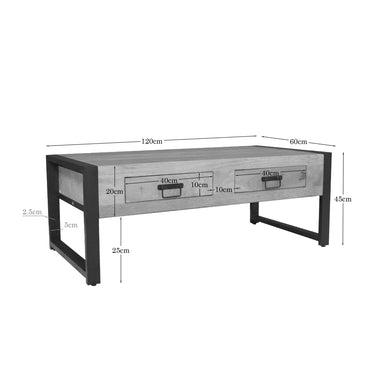 Afmetingen Starfurn Salontafel Britt 120 cm
