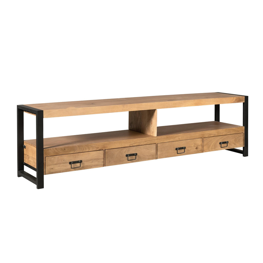 TV Unit Britt Natural – Twee open vakken met middenschot