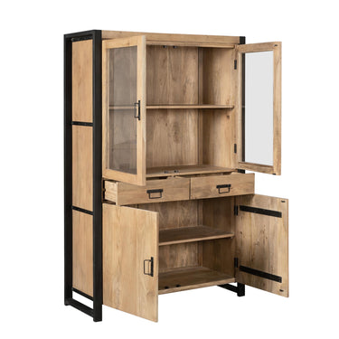 Vitrinekast Britt naturel | 115 cm