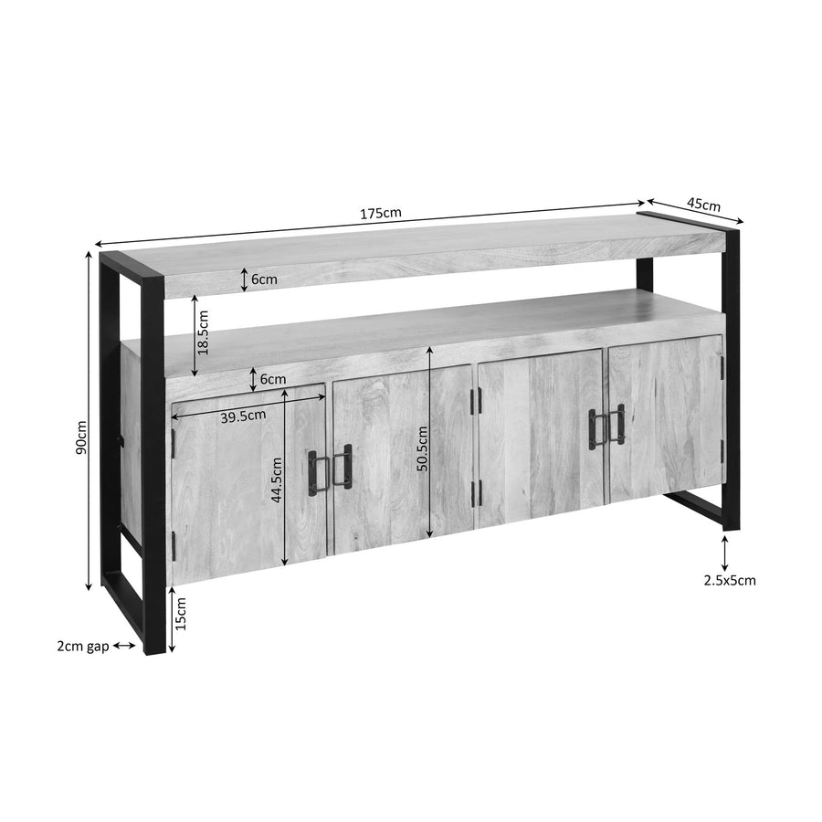 Dressoir Britt naturel – 175 x 45 x 90 cm