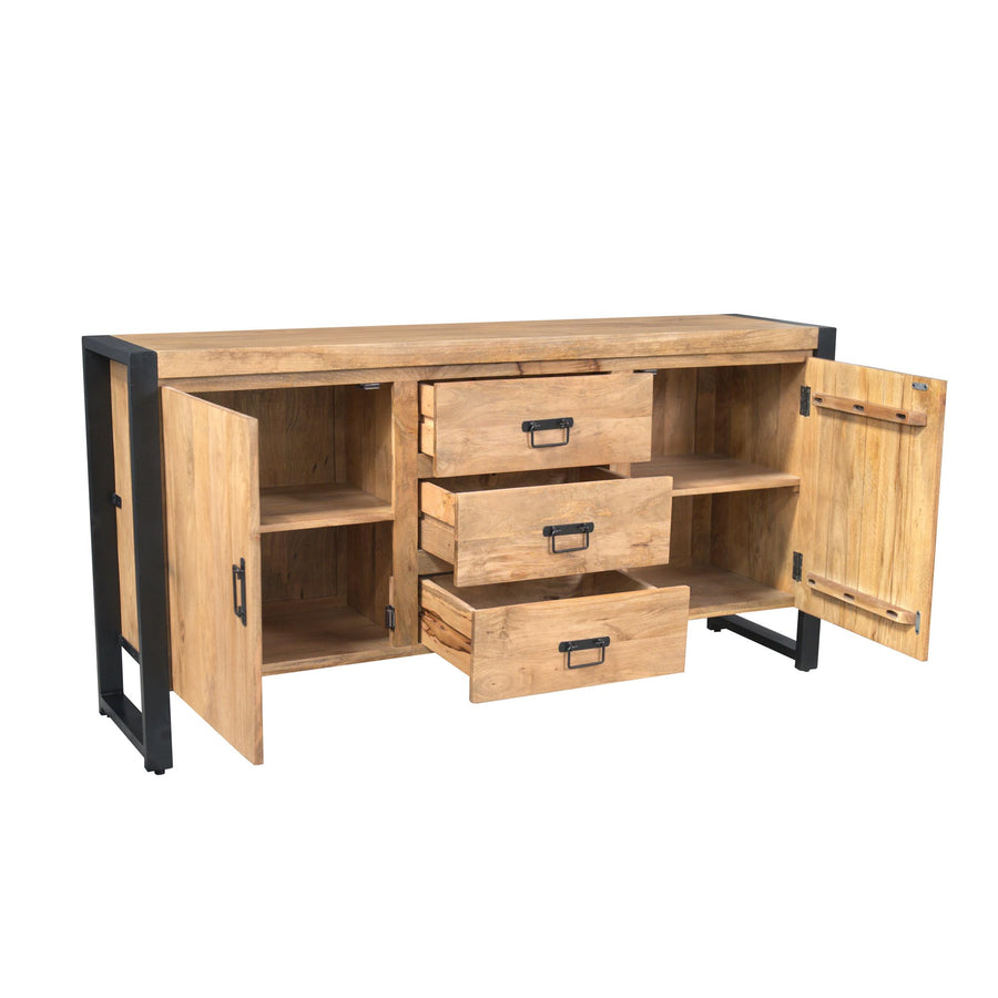 Sideboard Britt natur – Drie lades en twee deurvakken