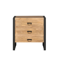 Ladekast Britt naturel 3 lades | 80 cm - Mooier Thuis