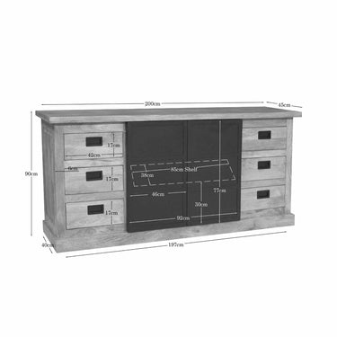 Dressoir Noa naturel | 200 cm
