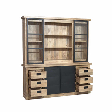 Vitrinekast Noa naturel | 200 cm