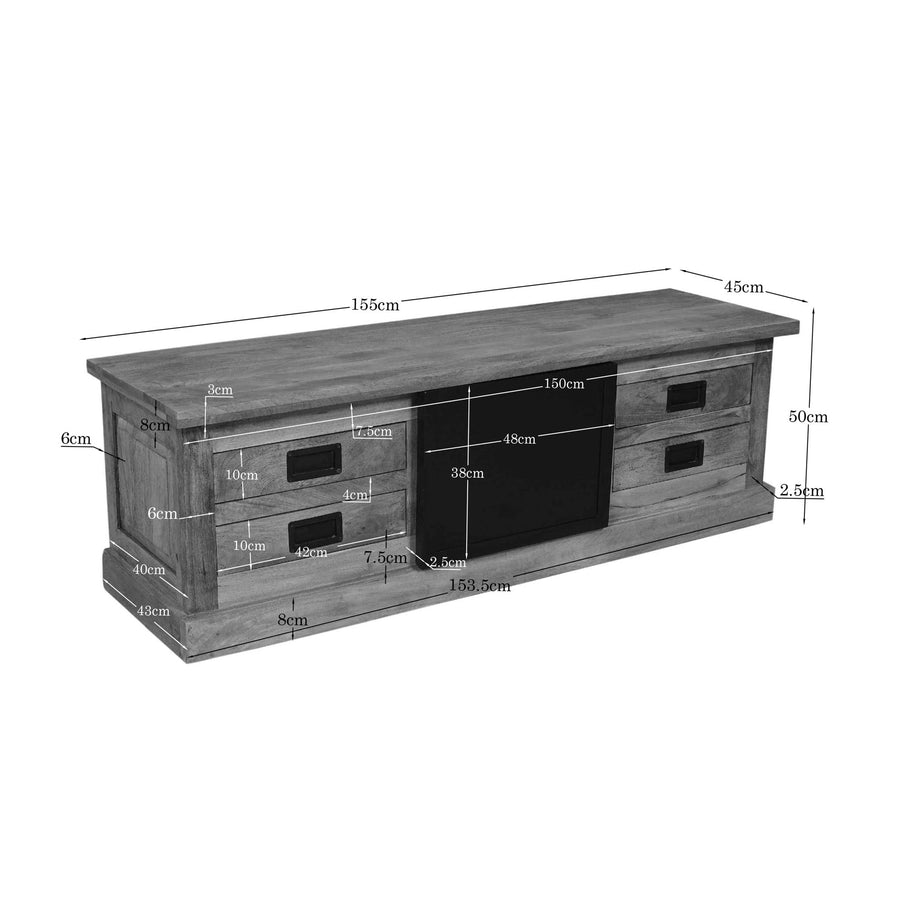 Tv-meubel Noa naturel – 155 x 45 x 50 cm
