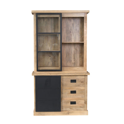 Vitrinekast Noa naturel | 120 cm