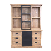 Vitrinekast Noa naturel | 160 cm - Mooier Thuis