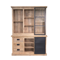 Starfurn Vitrinekast Noa naturel | 160 cm - Mooier Thuis
