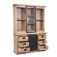 Vitrinekast Noa naturel | 160 cm - afbeelding 2