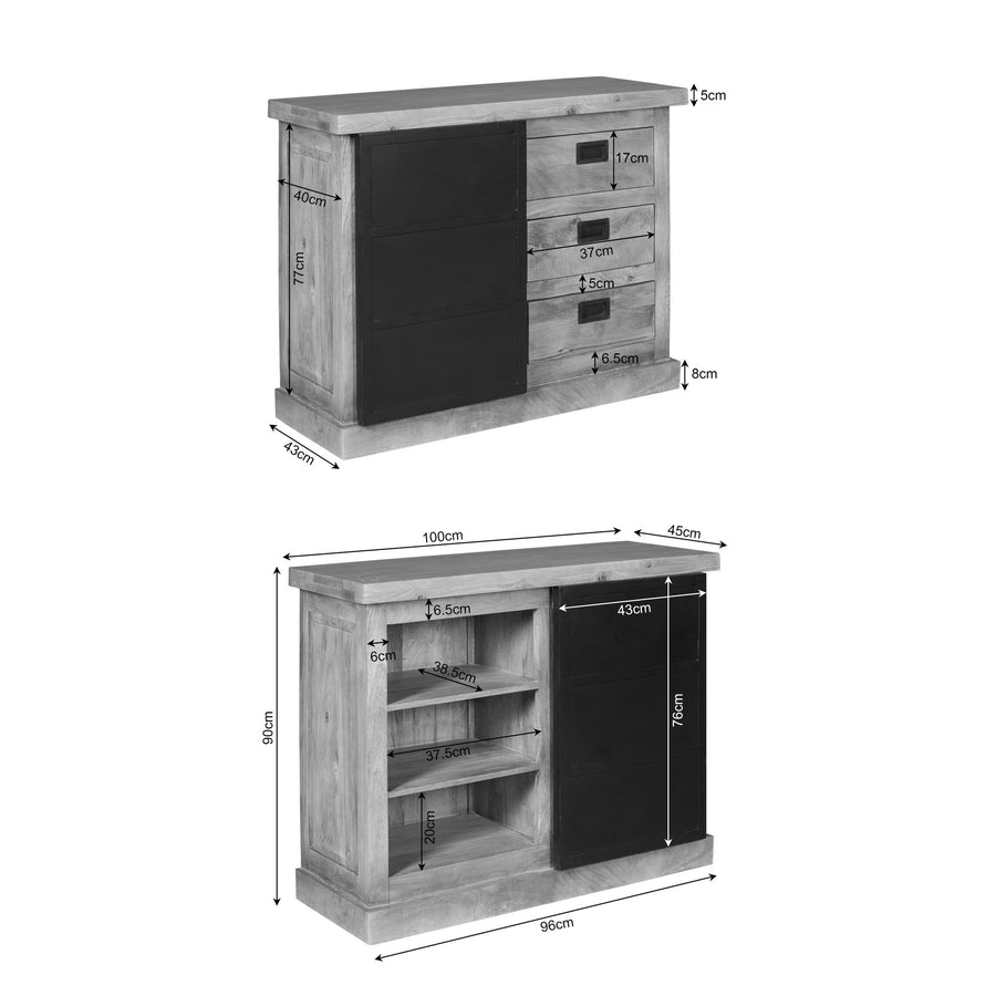 Kommode Nashville natur – 100 x 45 x 90 cm