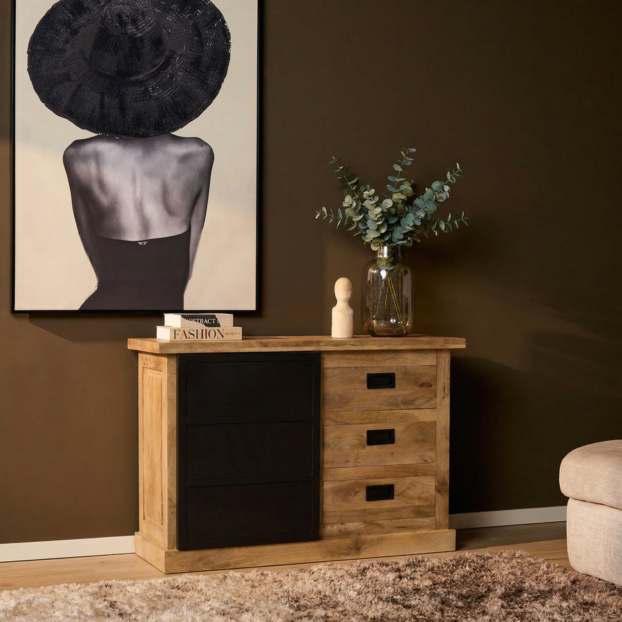 Kommode Nashville natur – Compact dressoir en ladekast
