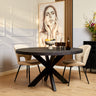 Ronde eettafel Denver | Zwart - hout - Mooier Thuis (4)