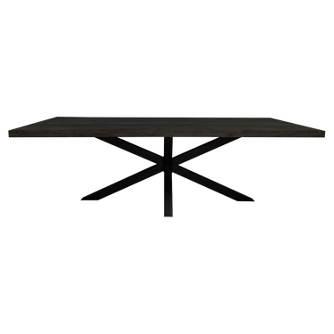 Rechthoekige eettafel Denver zwart - 180 cm - vooraanzicht