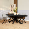 Ovale eettafel Denver | Zwart - hout - Mooier Thuis (2)