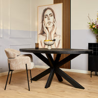 Ovale eettafel Denver | Zwart | 180 cm - Mooier Thuis