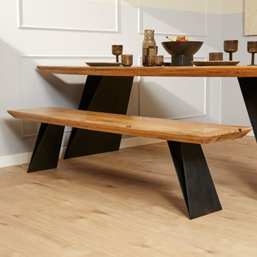 Mangohout eettafel Extense | Naturel | 200 cm
