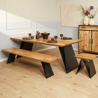 Mangohout eettafel Extense | Naturel | 200 cm - Mooier Thuis