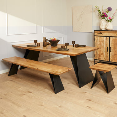 Mangohout eettafel Extense | Naturel | 240 cm