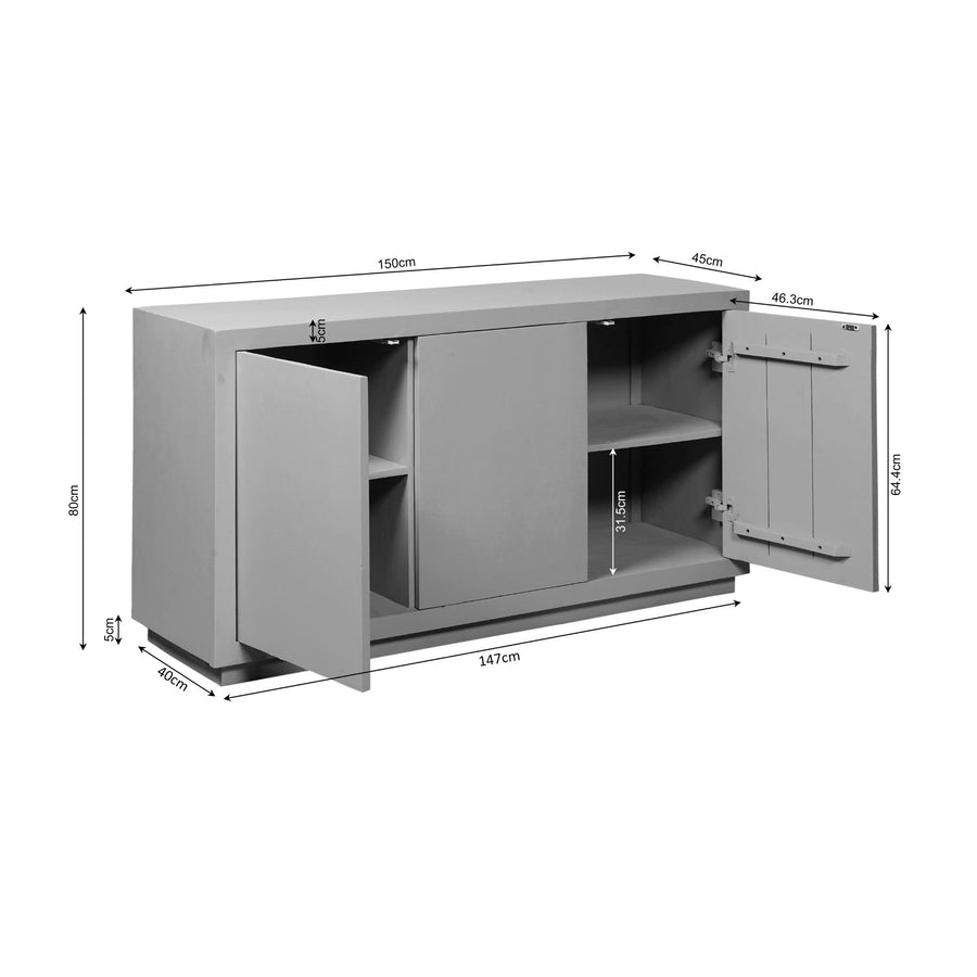 Dressoir Brussel bruin – 150 x 45 x 80 cm