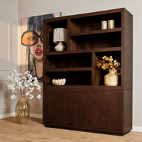 Starfurn Vakkenkast Brussel Bruin XL | 160 cm - Mooier Thuis
