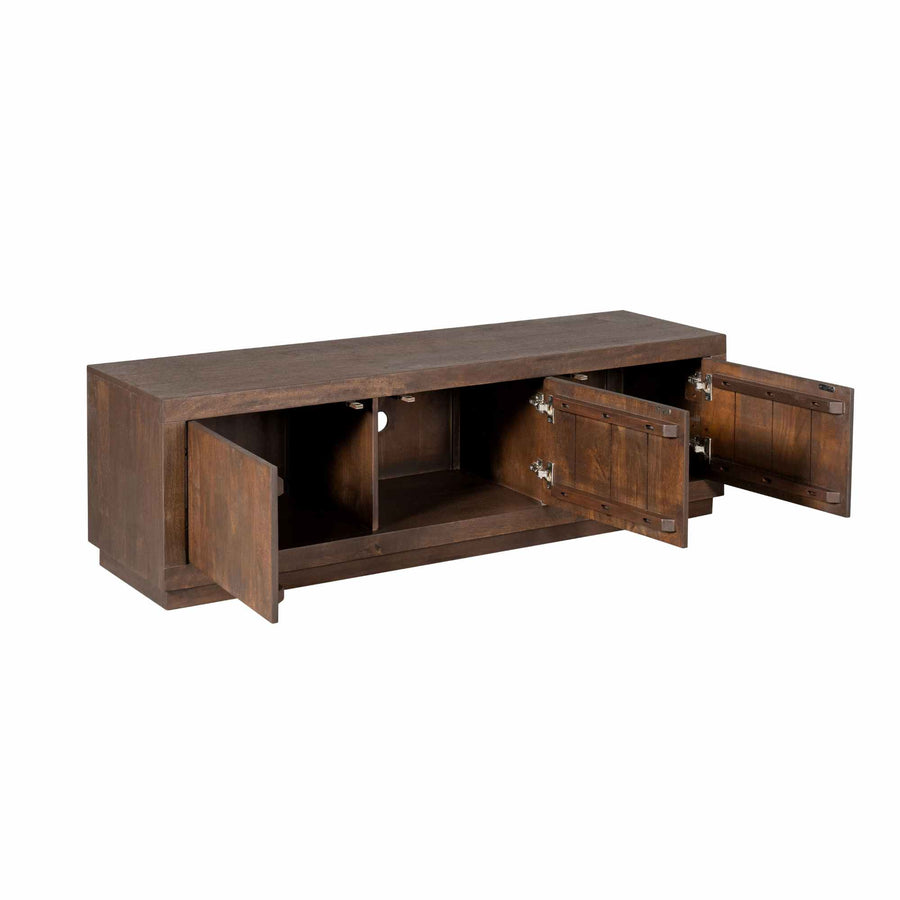 TV Unit Brussels - Brown 150 cm – Drie vakken zonder legplank