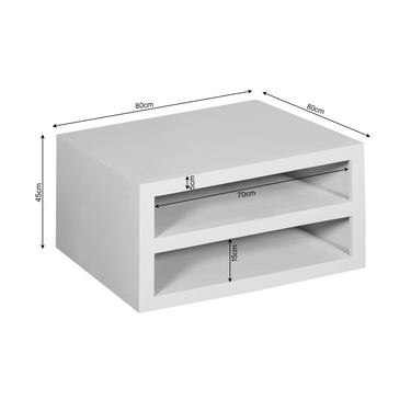Salontafel Brussel bruin | 80x80 cm