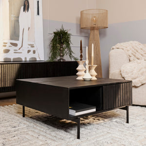 Salontafel Madison Zwart | vierkant 80x80 cm