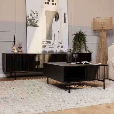 Salontafel Madison Zwart | vierkant 80x80 cm